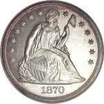 Фото серебряного доллара "Sitting Liberty" 1870