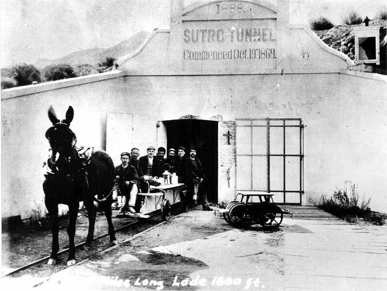 Туннель Sutro на серебряном руднике Comstock