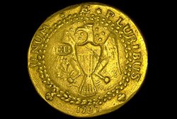 Фото золотой монеты Brasher Doubloon Фото золотой монеты Brasher Doubloon