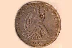 Фото монеты Half Dollar 1861 г. Фото монеты Half Dollar 1861 г.